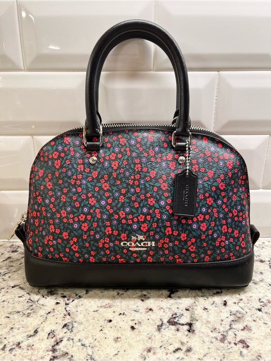 Coach Handbags - Coach Mini Sierra Satchel Crossbody Bag in a Floral Print NWOT
